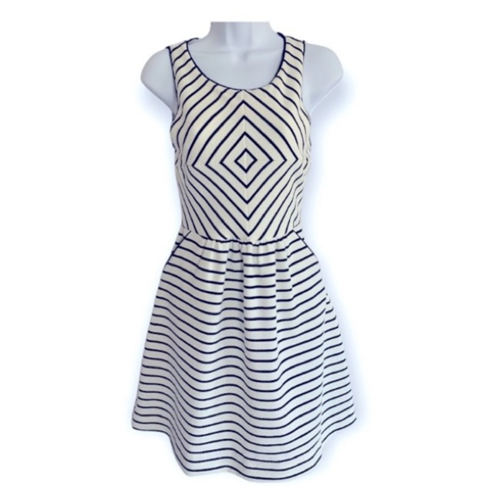 Maeve Black & White Geometric Dress Sz 0